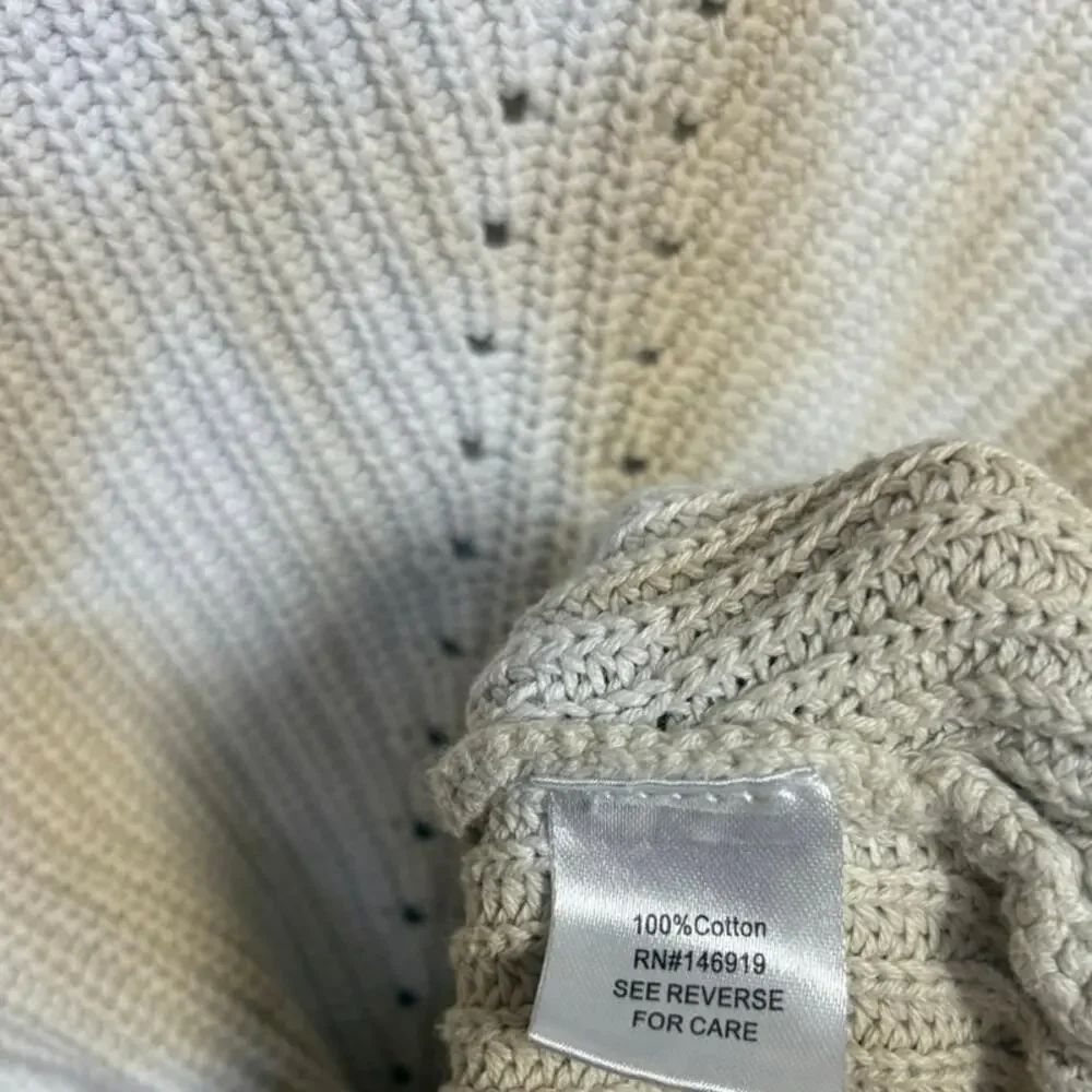 Freshman‎ Tan And White Tie Dye Crop Sweater Size Large